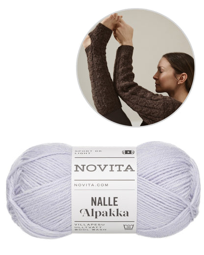 Hetki Yogasocken | zartes Zopfmuster aus Nalle Alpakka von Novita