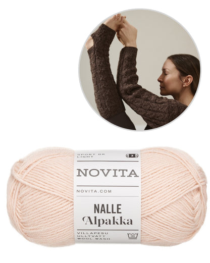 Hetki Yogasocken | zartes Zopfmuster aus Nalle Alpakka von Novita