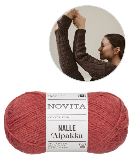 Hetki Yogasocken | zartes Zopfmuster aus Nalle Alpakka von Novita