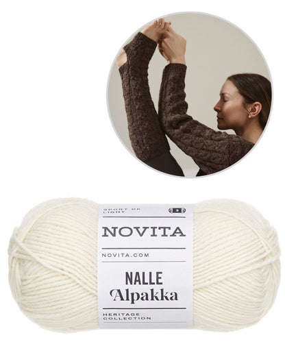 Hetki Yogasocken | zartes Zopfmuster aus Nalle Alpakka von Novita