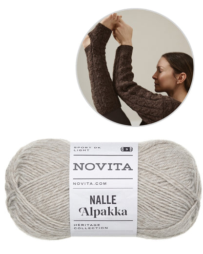 Hetki Yogasocken | zartes Zopfmuster aus Nalle Alpakka von Novita