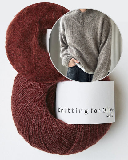 High V Loop Sweater | lässiger oversize Pullover aus Merino und Soft Silk Mohair von Other Loops