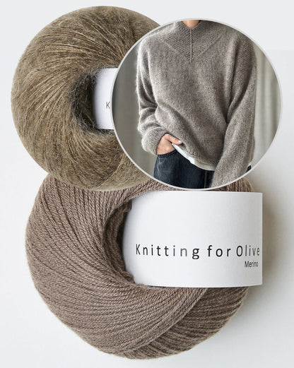 High V Loop Sweater | lässiger oversize Pullover aus Merino und Soft Silk Mohair von Other Loops