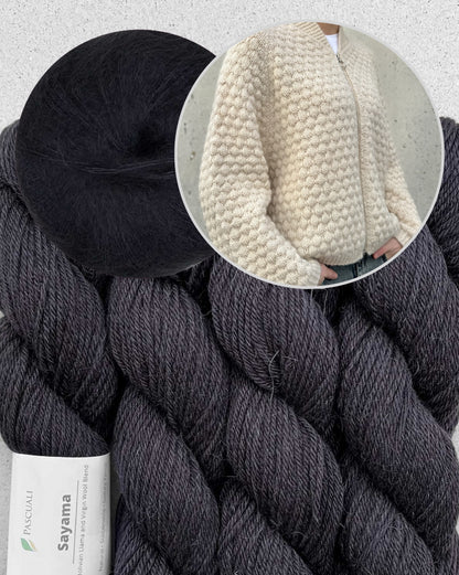 Hilly Cardigan von Gudrun Fesl mit Sayama und Mohair Bliss von Pascuali 16