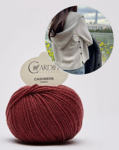 Hooded Shawl Vest | super alsidig og ekstremt blød i Classic Cashmere fra Cardiff