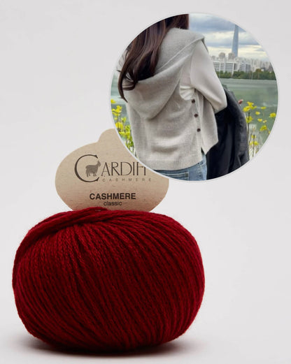 Hooded Shawl Vest | super alsidig og ekstremt blød i Classic Cashmere fra Cardiff