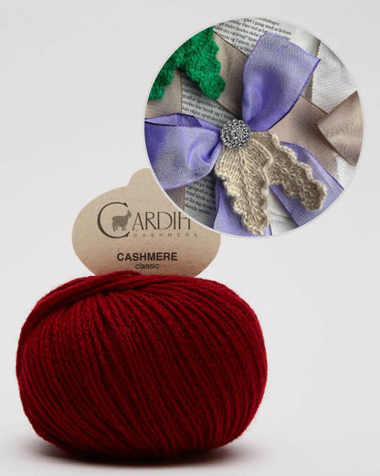 Holly Bow | festliche Schleife mit Gratisanleitung aus Classic Cashmere von Cardiff