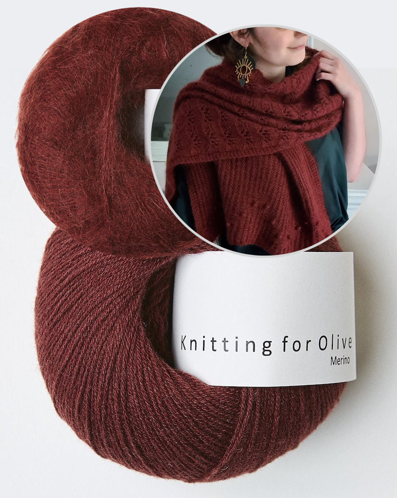 Hornet Scarf | fantastisches Muster aus Merino und Soft Silk Mohair von Knitting for Olive