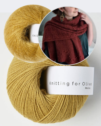 Hornet Scarf | fantastisches Muster aus Merino und Soft Silk Mohair von Knitting for Olive