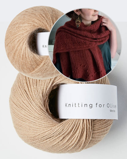 Hornet Scarf | fantastisches Muster aus Merino und Soft Silk Mohair von Knitting for Olive