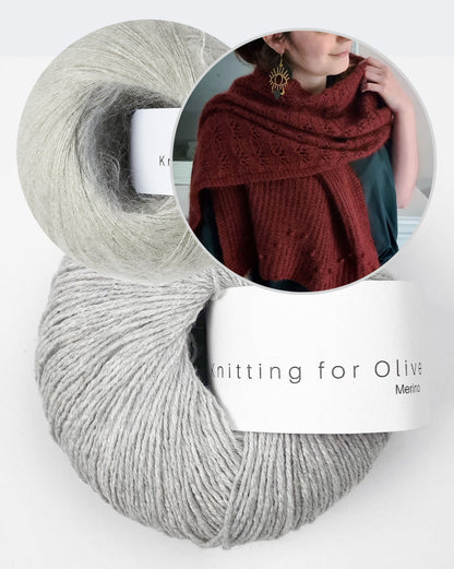 Hornet Scarf | fantastisches Muster aus Merino und Soft Silk Mohair von Knitting for Olive