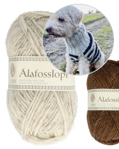 Hundepullover Black Sheep | mit viel Bewegungsfreiheit aus Alafosslopi von Lopi Island
