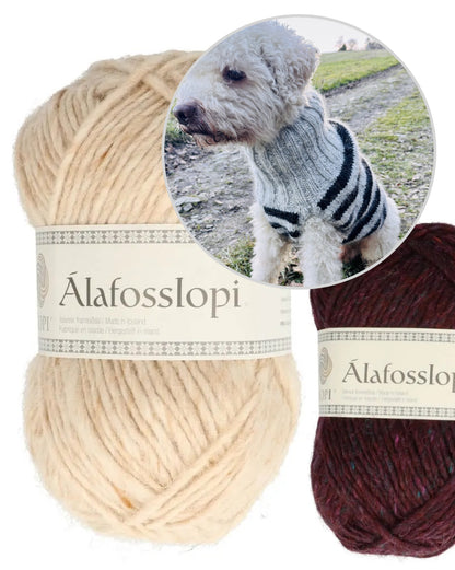 Hundepullover Black Sheep | mit viel Bewegungsfreiheit aus Alafosslopi von Lopi Island