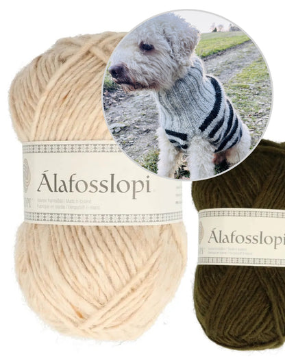 Hundepullover Black Sheep | mit viel Bewegungsfreiheit aus Alafosslopi von Lopi Island