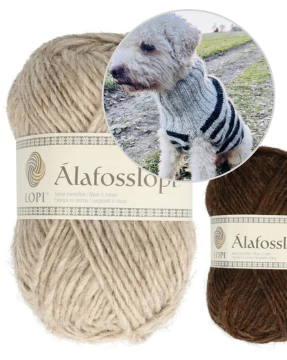 Hundepullover Black Sheep | mit viel Bewegungsfreiheit aus Alafosslopi von Lopi Island
