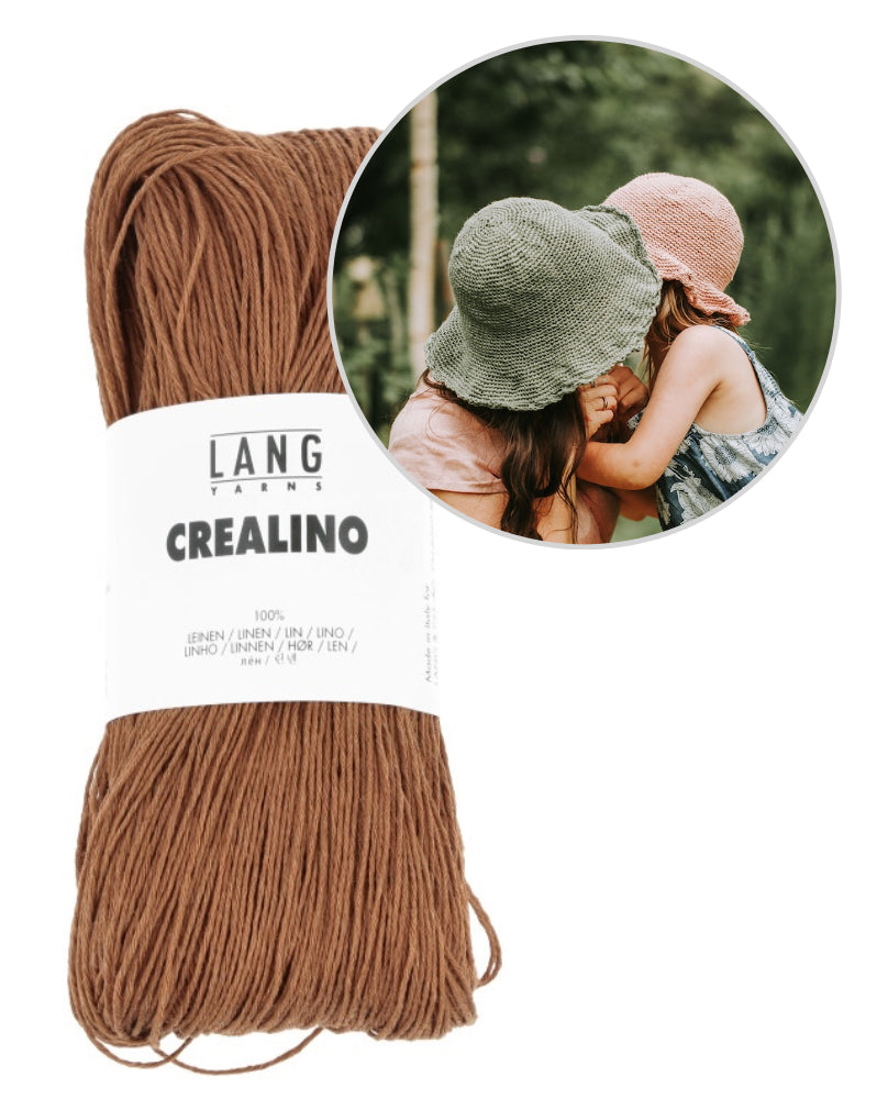 Hut Flora von Kleinigkeitenliebe mit Crealino von Lang Yarns 12