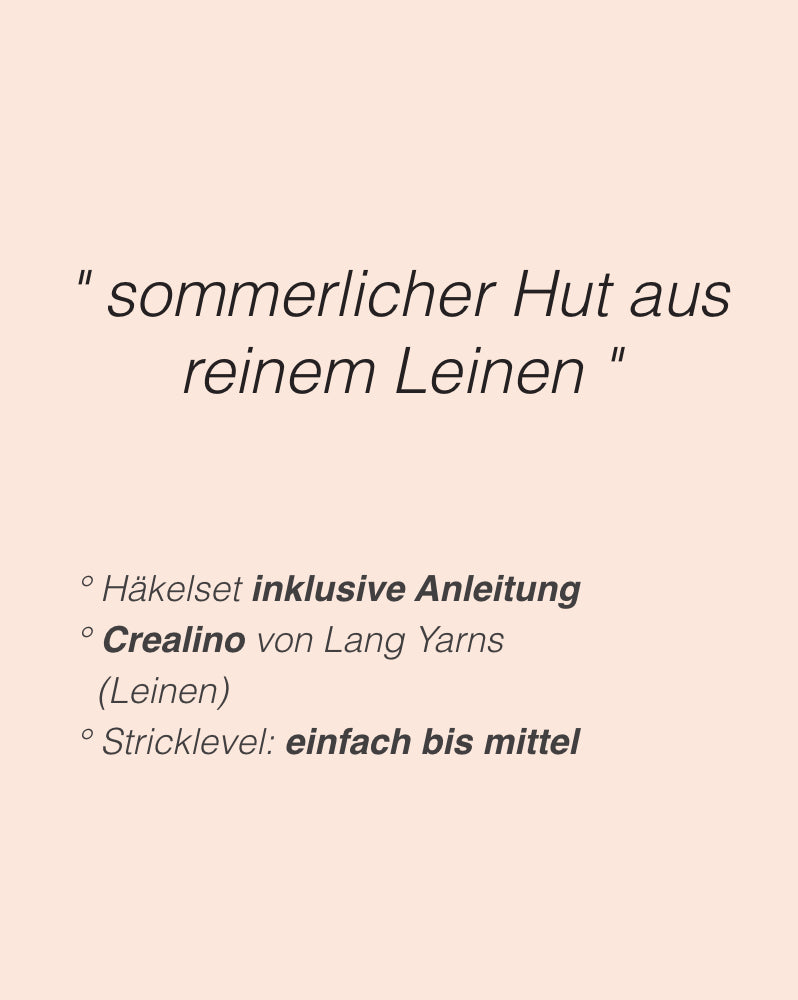 Hut Flora von Kleinigkeitenliebe mit Crealino von Lang Yarns 2