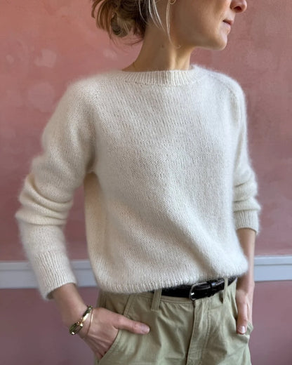 Kein Schnickschnack Pullover | lässiger Klassiker aus Sunday und Primo Tynn Silk Mohair von Sandnes Garn