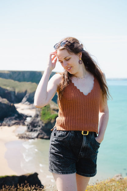 Bedruthan Camisole | inspireret af klippekysten i Pure Silk fra Knitting for Olive