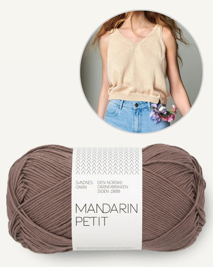 Iris Top | afslappet og behagelig i Mandarin Petit fra Sandnes Garn