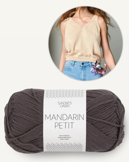 Iris Top | afslappet og behagelig i Mandarin Petit fra Sandnes Garn