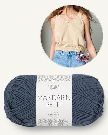 Iris Top | afslappet og behagelig i Mandarin Petit fra Sandnes Garn