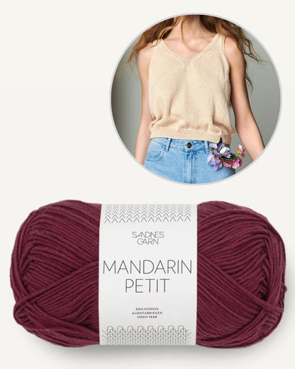 Iris Top | afslappet og behagelig i Mandarin Petit fra Sandnes Garn