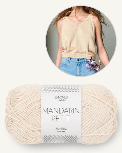 Iris Top | afslappet og behagelig i Mandarin Petit fra Sandnes Garn