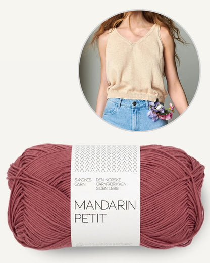 Iris Top | afslappet og behagelig i Mandarin Petit fra Sandnes Garn