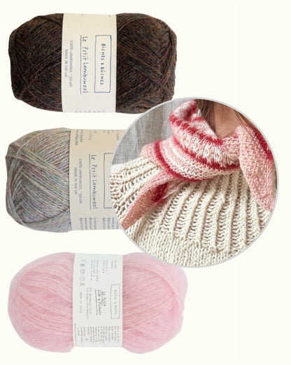 Isla Shawl Winter Edition | zart flauschig aus Le Petit Lambswool und Le Petit Silk & Mohair von Biches & Bûches