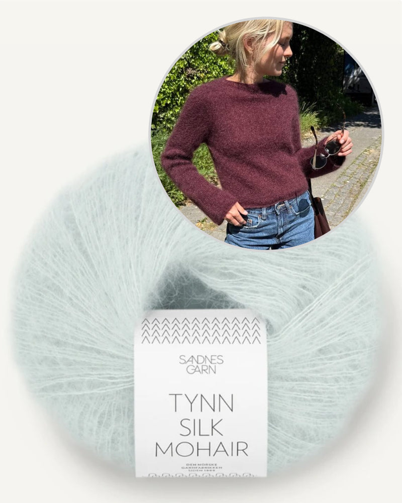 PetiteKnit Ivy Blouse Tynn Silk Mohair von Sandnes Garn 16