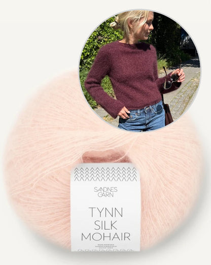 PetiteKnit Ivy Blouse Tynn Silk Mohair von Sandnes Garn 14