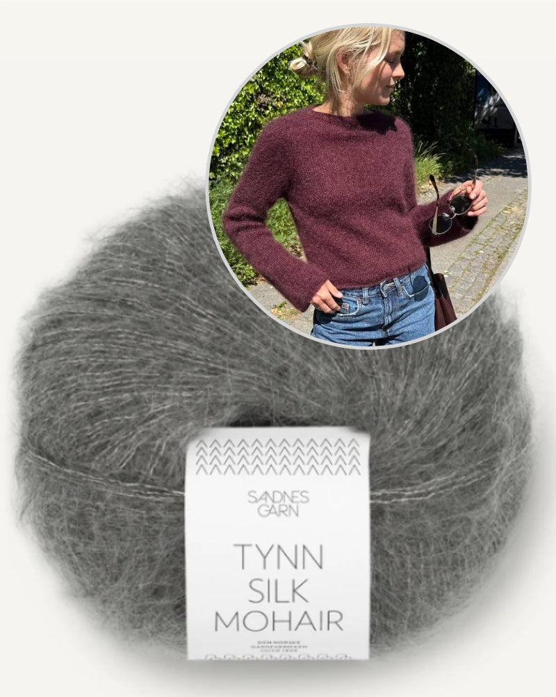 PetiteKnit Ivy Blouse Tynn Silk Mohair von Sandnes Garn 12