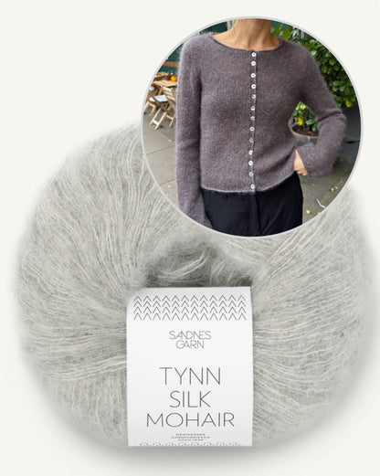 Ivy Cardigan von PetiteKnit mit Tynn Silk Mohair von Sandnes Garn 12