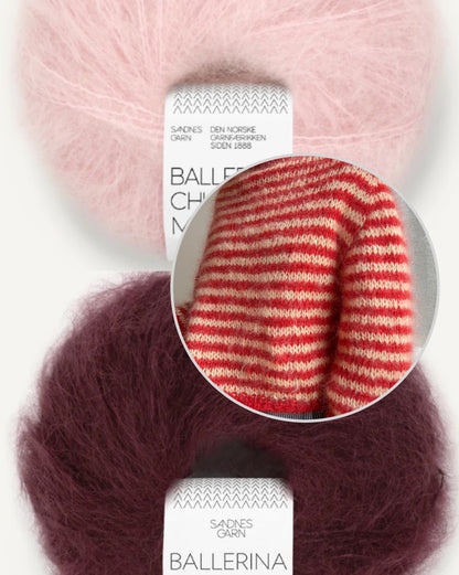 Miyu Sweater | warm with fine stripes made from Ballerina Chunky Mohair by Sandnes Garn