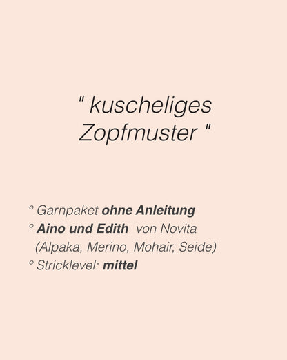 James Sweater V-Neck | oversize Zopfmuster aus Aino und Edith von Novita