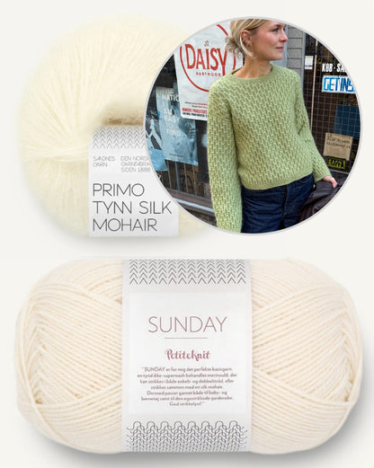 Jenny Blouse | fluffiges Smockmuster aus Sunday und Primo Tynn Silk Mohair von Sandnes Garn