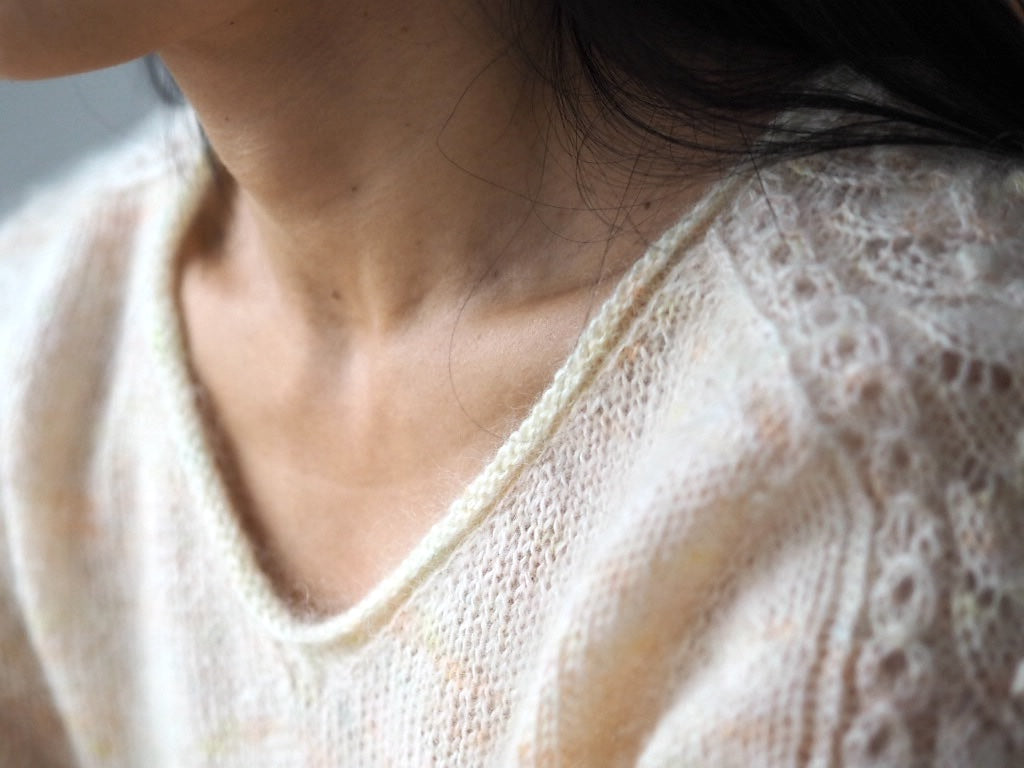 Tea of Heaven Sweater von Joanna Ang mit Alpakka Folgetrad und Tynn Silk Mohair von Sandnes Garn 5
