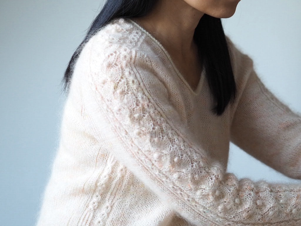 Tea of Heaven Sweater von Joanna Ang mit Alpakka Folgetrad und Tynn Silk Mohair von Sandnes Garn 8