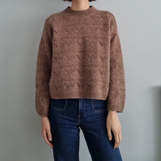 Hazelnut Sweater | zartes Muster aus Le Petit Lambswool von Biches & Bûches