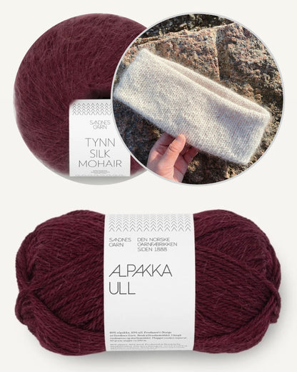 Joo Headband | schön minimalistisch mit Alpakka Ull und Tynn Silk Mohair von Sandnes Garn