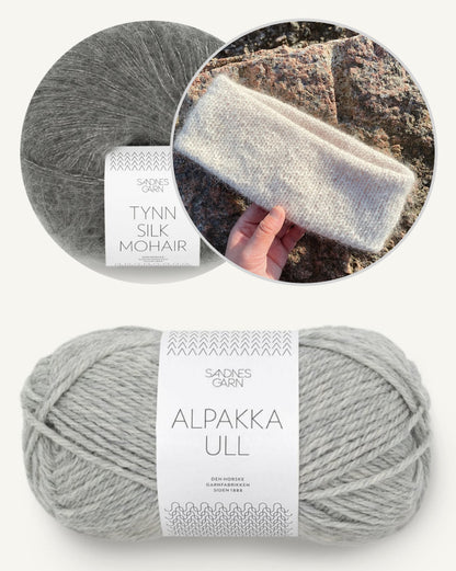 Joo Headband | schön minimalistisch mit Alpakka Ull und Tynn Silk Mohair von Sandnes Garn