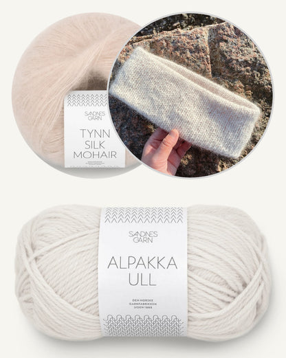 Joo Headband | schön minimalistisch mit Alpakka Ull und Tynn Silk Mohair von Sandnes Garn
