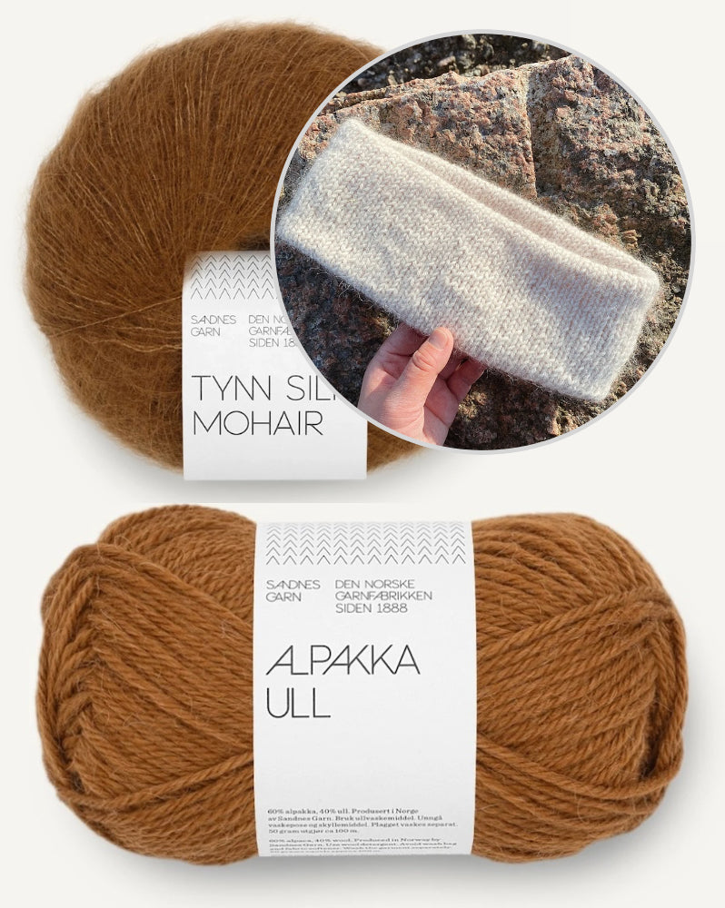 Joo Headband | schön minimalistisch mit Alpakka Ull und Tynn Silk Mohair von Sandnes Garn