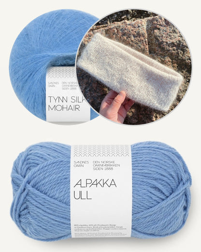 Joo Headband | schön minimalistisch mit Alpakka Ull und Tynn Silk Mohair von Sandnes Garn