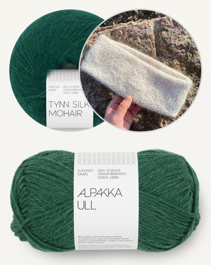 Joo Headband | schön minimalistisch mit Alpakka Ull und Tynn Silk Mohair von Sandnes Garn