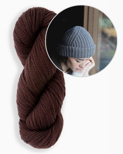 Jorn Hat | delicate ribbed hat made from Far by Woolfolk