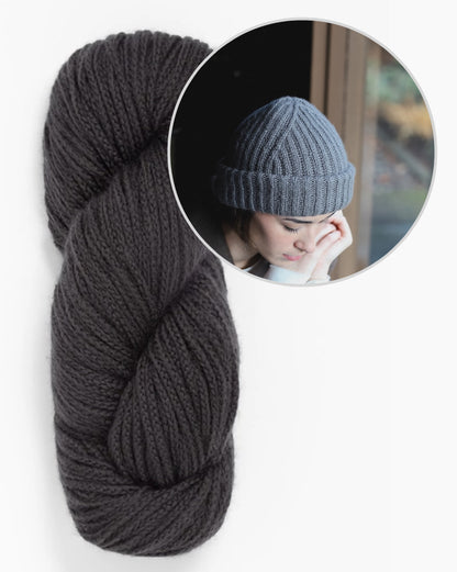 Jorn Hat | delicate ribbed hat made from Far by Woolfolk