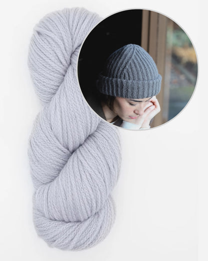 Jorn Hat | delicate ribbed hat made from Far by Woolfolk