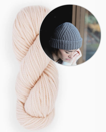 Jorn Hat | delicate ribbed hat made from Far by Woolfolk